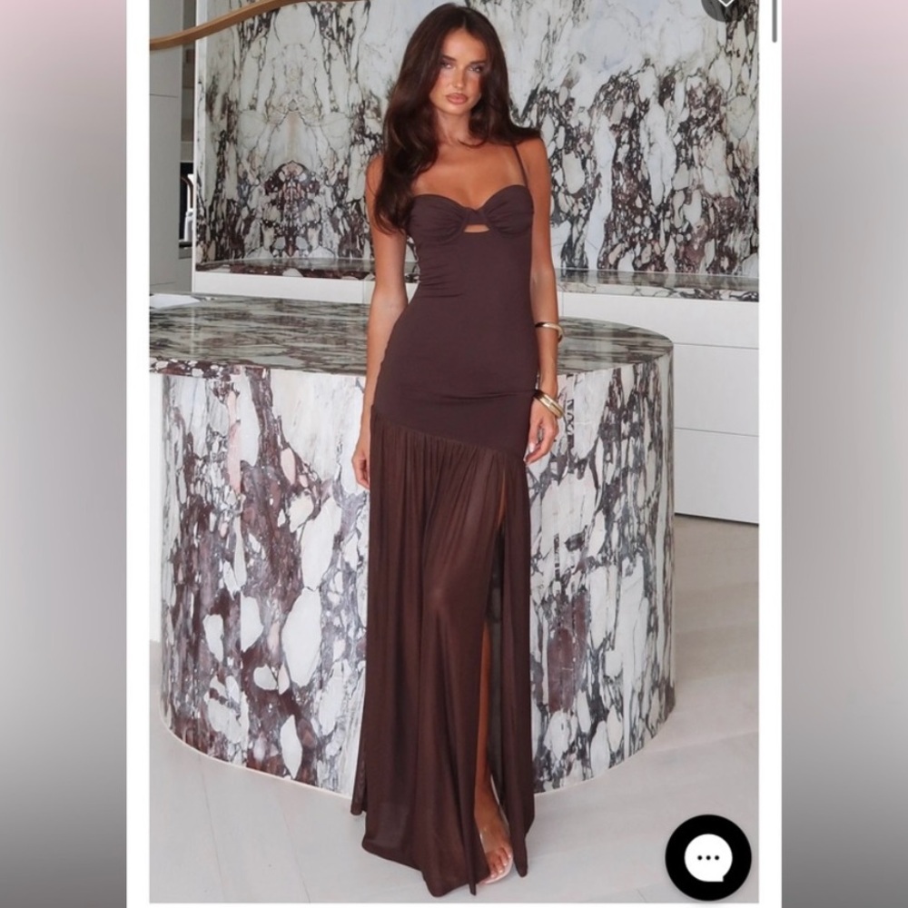 White Fox Boutique Brown Maxi Dress